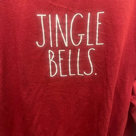 Rae Dunn |Festive Holiday Sweater|Red Jingle Bells Sweatshirt|Size Medium|EUC - Picture 3 of 7
